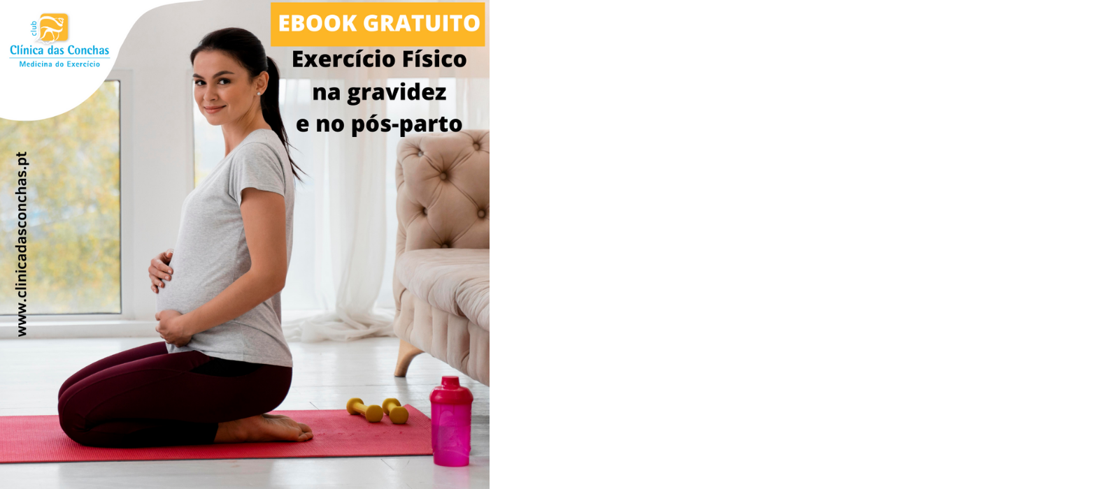 Ebook GRATUITO: Exercício Físico na Gravidez e Pós-parto - Clínica das  Conchas